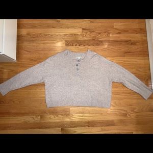 Purple Knit Sweater Button Up